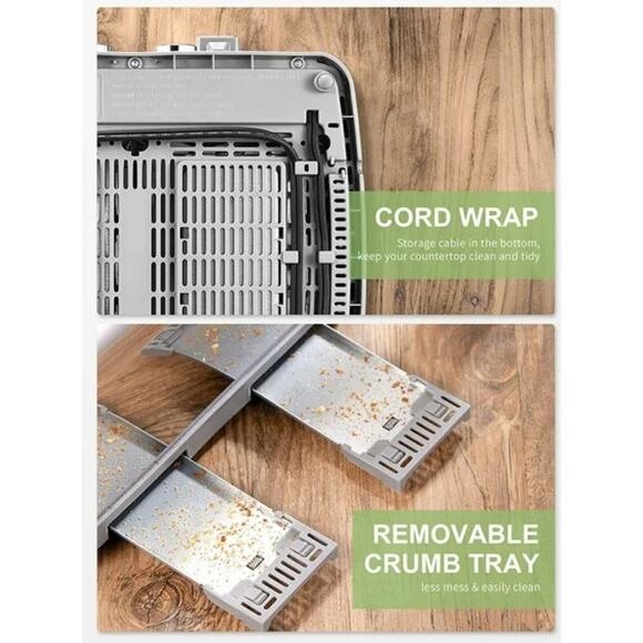 Yabano 4 Slice Automatic Toaster Stainless Steel Extra wide slots NEW 3 modes - Picture 6 of 7